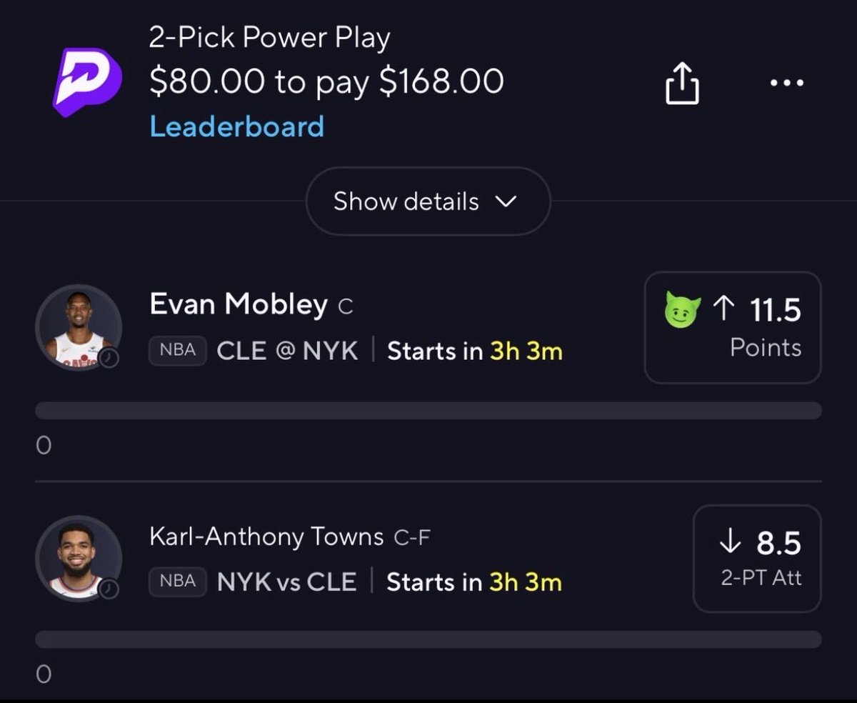 bigjaypicks's tweet photo. 🚨LADDER DAY 3🪜
of the Collab w/
❤️ and RT if you’re tailing!
Day 1 $20→ $40✅
Day 2 $40→ $80✅
Day 3 $80→ $168⏳
Day 4 $168→ $300
Day 5 $300 → $600
Day 6 $600→ $1,200
#gamblingtwitter #gamblingx #prizepicks #prizepicksnba #nbaprops #nbadfs #nba #fanduel #draftkin https://t.co/25gG3HCip2