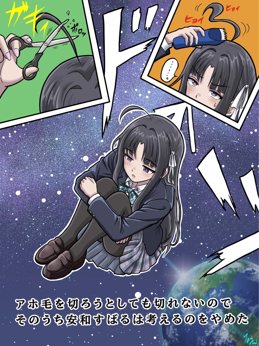 macqueen7777's tweet photo. 条件を達成したので断髪式をしようとしたのですが… https://t.co/CY607eNEW6