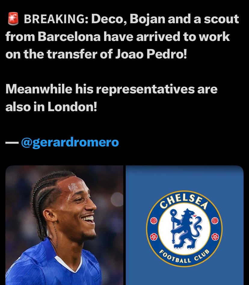 MyTeamGallery's tweet photo. Joao Pedro to Barcelona is heating up https://t.co/kb4CXjLyPe