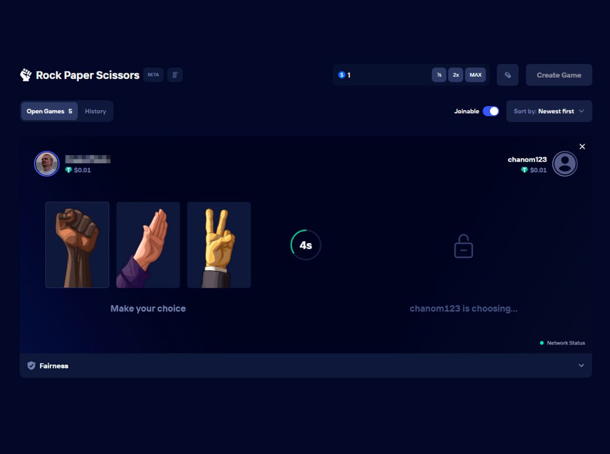 Xrapa007's tweet photo. Duel Casino has launched the first-of-its-kind PVP game (meaning you play against another real player) called "Rock, Paper, Scissors."
After you click "Done," you'll have 10 seconds to make your choice.
Duel - https://t.co/rYvnVXF197  #PVP #PVPGAME https://t.co/k3hNEgI95q