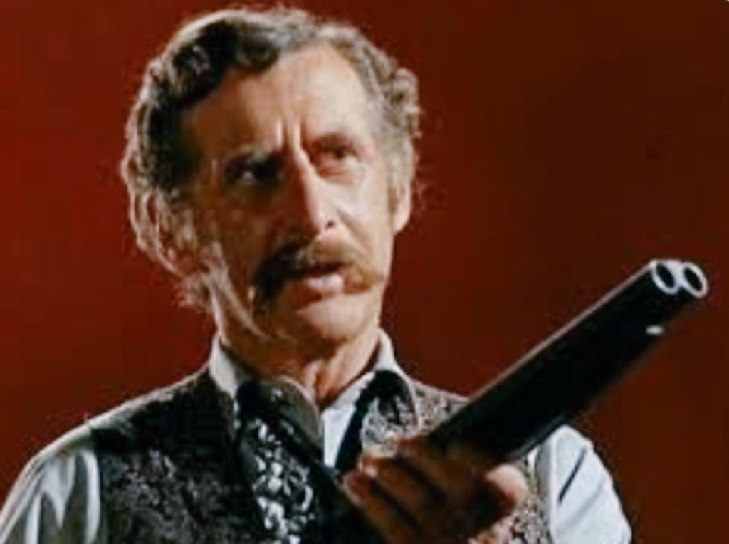TedRampion's tweet photo. #AllStarTrek #SpectreoftheGun Actor Sam Gilman was pretty good as Doc Holiday, but 52 yrs old at the time. Holiday was 30 at the OK Corral. I think the reason Val Kilmer is compelling in the role is that he projects youth w/ a countenance of death. Like he can see the other side https://t.co/43WKePeUuN