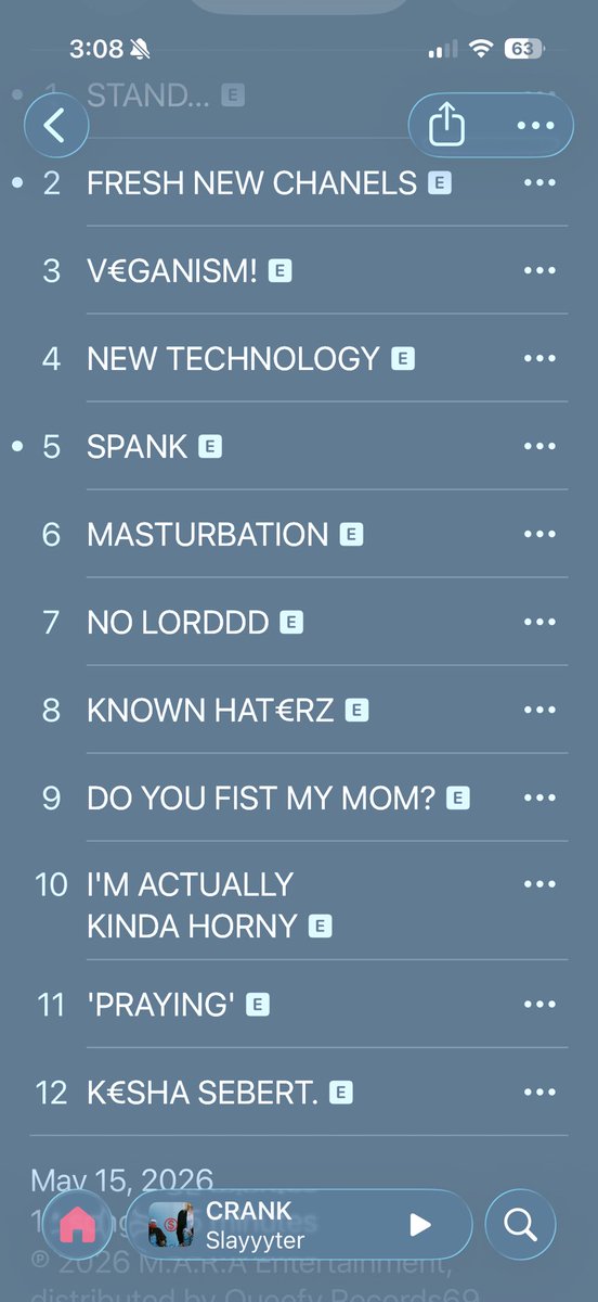 Jadeslaysyou's tweet photo. This tracklist 😭 https://t.co/Y4JcULbOqq