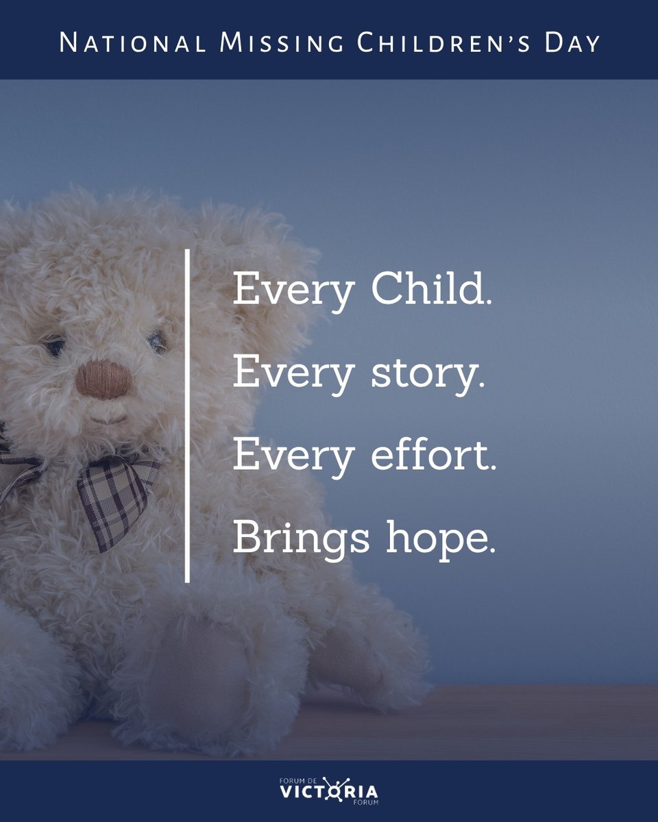 Victoria_Forum's tweet photo. Every child. Every story. Every effort. Brings hope. 💙

Today, on National Missing Children’s Day, we stand in support of missing children, their families, and the importance of awareness, compassion, and community. https://t.co/dR9cDy4qSw