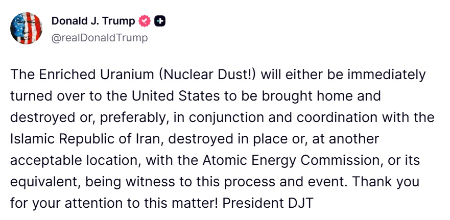 Commentary Donald J. Trump Posts From Truth Social tweet media