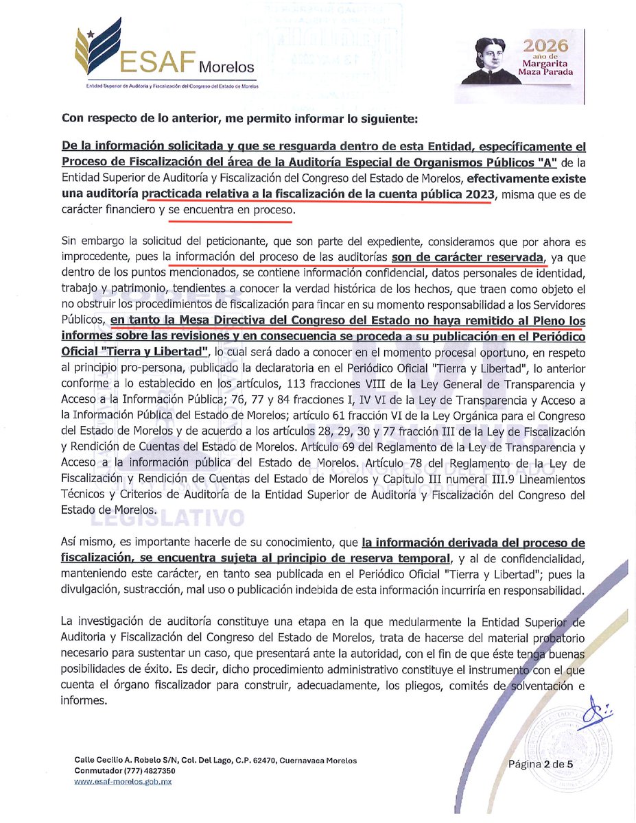 RindeCuentasMor's tweet photo. La corrupción en Morelos puede comprenderse también, por el deficiente trabajo y opacidad de la Auditoría @ESAF_Morelos 
La única transparencia es la de coyunturas y casos políticos, en cambio, no puede concluir una auditoría de 2023 a los Servicios de Salud de Morelos.