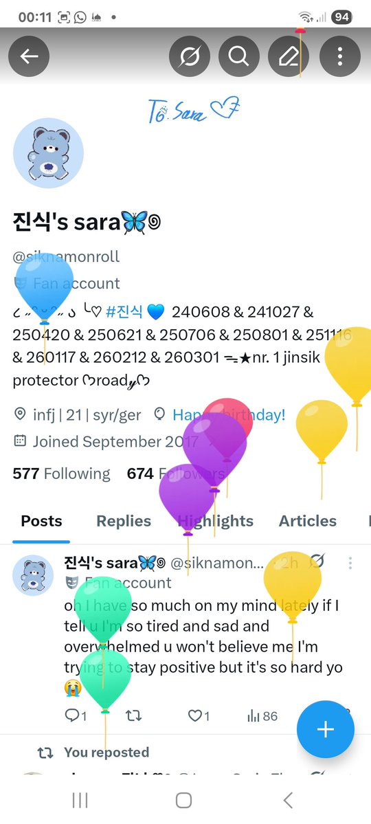 진식's sara🦋꩜ tweet media