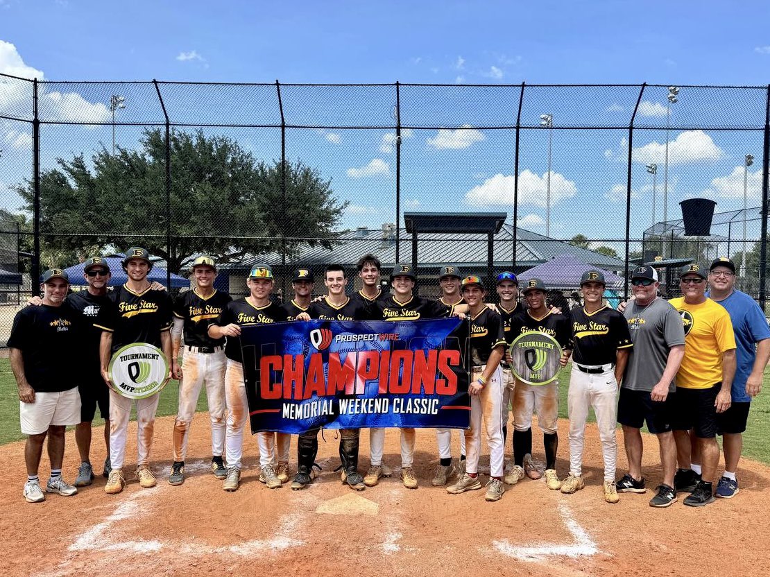 ProspectWire's tweet photo. Congratulations to the 1st Champions, MVPs & Finalists of the ‘26 Summer Season:

Upperclass Division

🥇5 Star National Tampa
🏆Hayden Winkle
💪🏼Nicholas Genna
🥈FBH Angels Red

16U Division

🥇FBH Angels Red
🏆Deniel Gonzalez
💪🏼Hunter Carbaugh
🥈Legacy Baseball

15U Division

🥇Central Florida Bad Boyz
🏆Phoenix Thomas
💪🏼Chase Lima
🥈AB-4 Academy

#PWBaseball