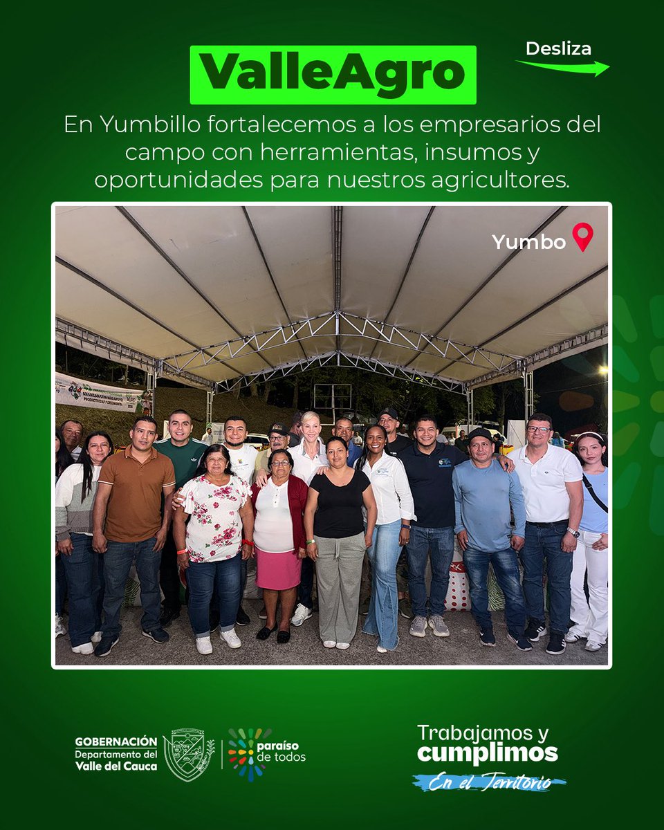secgeneralvalle's tweet photo. Con más $44 millones de ValleAgro, fortalecemos la agricultura sostenible en Yumbillo y apoyamos a quienes cultivan esperanza y alimento. #TrabajamosYCumplimos https://t.co/nLzuDyMq0R