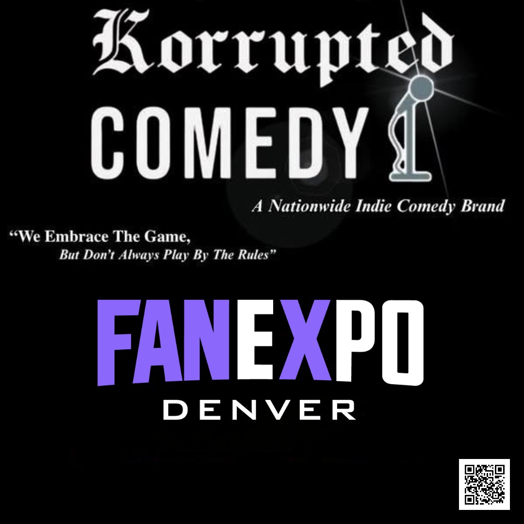 KorruptedComedy's tweet photo. Friday Nite! Korrupted Comedy Takes Stage at... @fanexpodenver 
Great Line Up of Comedians!
We Are STOOOOOKED!

#Denver #FanExpoDenver #Comedy #ComedyNight #FanExpoDenver2026 #KorruptedComedy

All Info on Website 👇🏾 

https://t.co/wGUCYZPi46 https://t.co/gqLPvLpORA