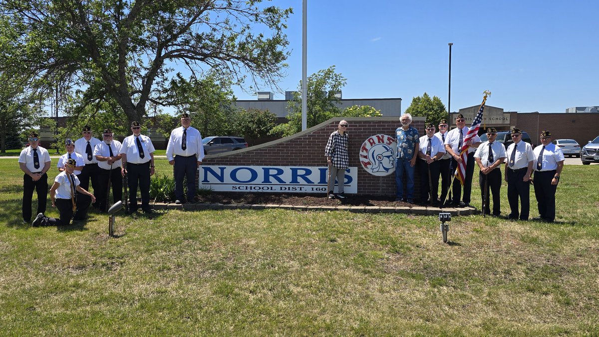 NHS_Titans's tweet photo. Remembering and honoring one of our own #NorrisTitans this Memorial Day. 1st Lt. Ralph Church was a member of the first graduating class of the newly consolidated Norris School District in 1965. Today, local veterans honored this fallen Titan with a memorial plaque dedication.🇺🇲 https://t.co/GWgsCpYIMr