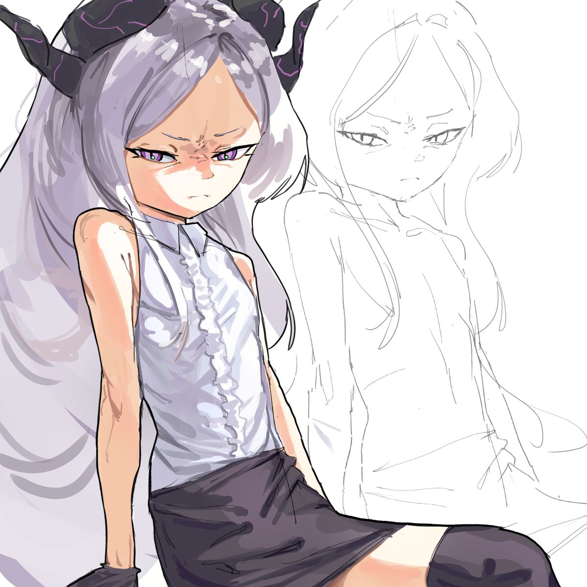 kiray_art7's tweet photo. Hina is verry upset with Sensei 😡💢
#BlueArchive #ブルアカ https://t.co/OCmqpF2Wzk