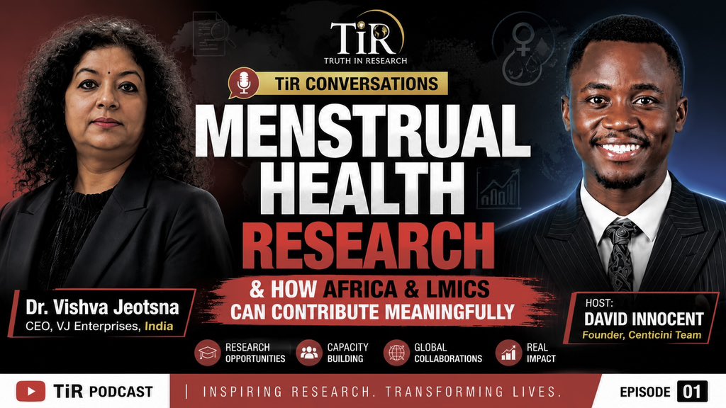 DavidCenticini's tweet photo. A powerful conversation with Dr. Vishva Jeotsna, a renowned researcher, founder, and capacity-building expert from India, whose work spans women’s rights, social development, policy engagement, and community impact.

Menstrual Health Research and How Early-Career Researchers in https://t.co/ZO1j5PwNq2