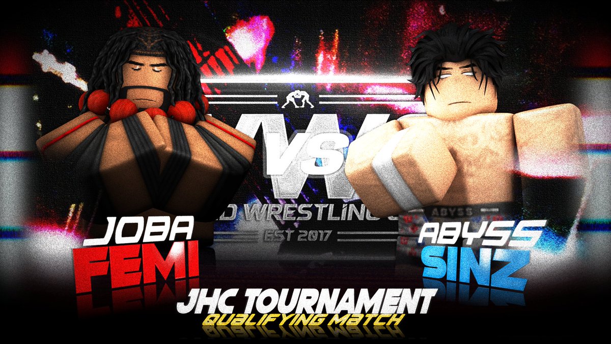 WWCROBLOX's tweet photo. ANOTHER MATCH FOR TONIGHT

JOBA FEMI and ABYSS SINZ collide in a high stakes JHC Tournament Qualifying Match, where only one will move one step closer to championship glory.

Power meets precision.

Intensity meets chaos.

Who survives the battle and punches their ticket into the JUNIOR HEAVYWEIGHT CHAMPIONSHIP N1C Tournament?

#WWC2026