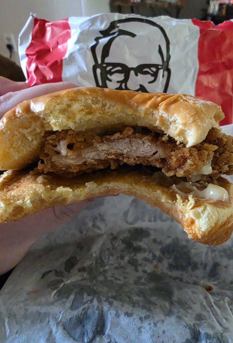 AxelRacc's tweet photo. I got a school cafeteria chicken patty from kfc 🔥

This shit's hard as a rock LMAO https://t.co/hbHc8zEkGK