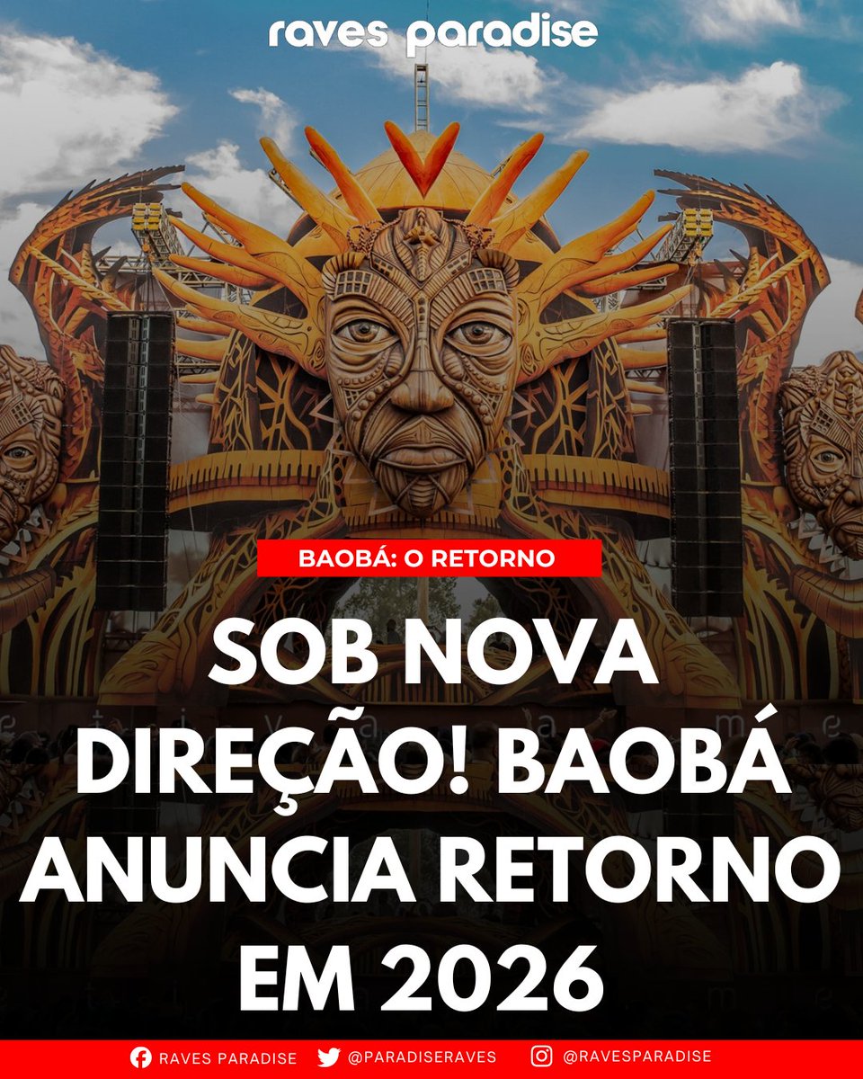 paradiseraves's tweet photo. A Baobá está oficialmente de volta ao calendário da música eletrônica. O anúncio foi feito nesta quinta-feira (25) por Matheus Giovanini, produtor de eventos que agora assume a direção do festival. https://t.co/UkWH8G9p71