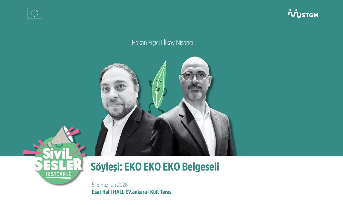 stgmdernegi's tweet photo. 🎬 EKO EKO EKO belgesel gösterimine davetlisiniz 
🌿Doğa savunuculuğunun farklı hikayelerine birlikte kulak vermek isteyen herkesi bekliyoruz.

Festival programı burada: https://t.co/wvmkPPJ5Vp 

#seninsesinde #sivilseslerfestivali
@EUDelegationTur https://t.co/meD8cslNaX
