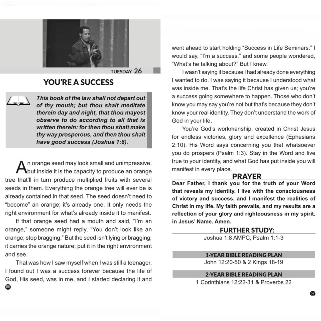 chillzmach's tweet photo. Today’s Rhapsody of Realities by Pastor Chris Oyakhilome 26 May 2026: YOU'RE A SUCCESS ❤️🔥🙏🏽 https://t.co/4gESGr4i7d https://t.co/wJDAADdXeI