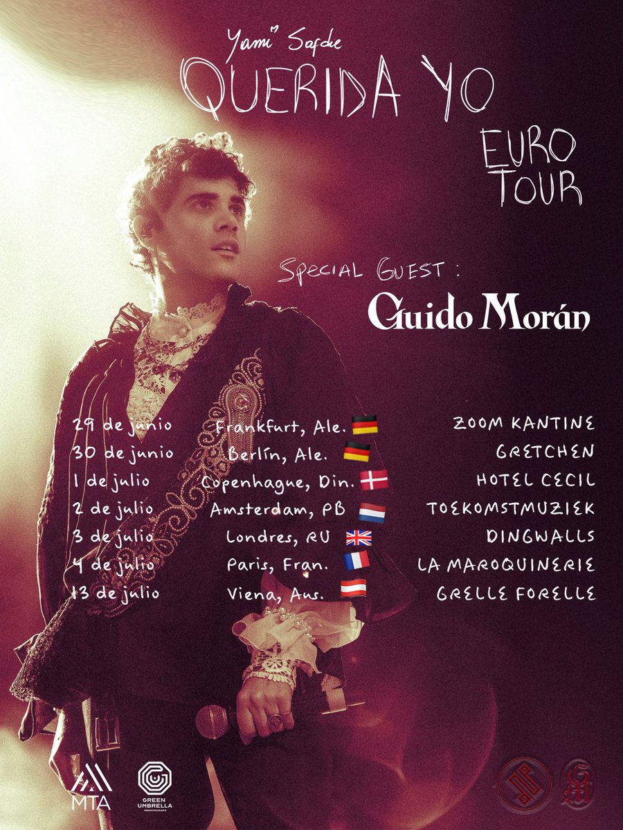 guidomoran's tweet photo. #eurotour #queridayo #yamisafdie Querido Guido: un día te vas a cruzar con una amiga inmensamente talentosa, cuya música va a abrazar corazones en muchas partes dl mundo… y q además va a invitarte a compartir tu arte en su gira europea. QUERIDA EUROPA 🇩🇪🇬🇧🇩🇰🇳🇱🇫🇷🇦🇹 alla vamos . https://t.co/ctFjUIT3rp