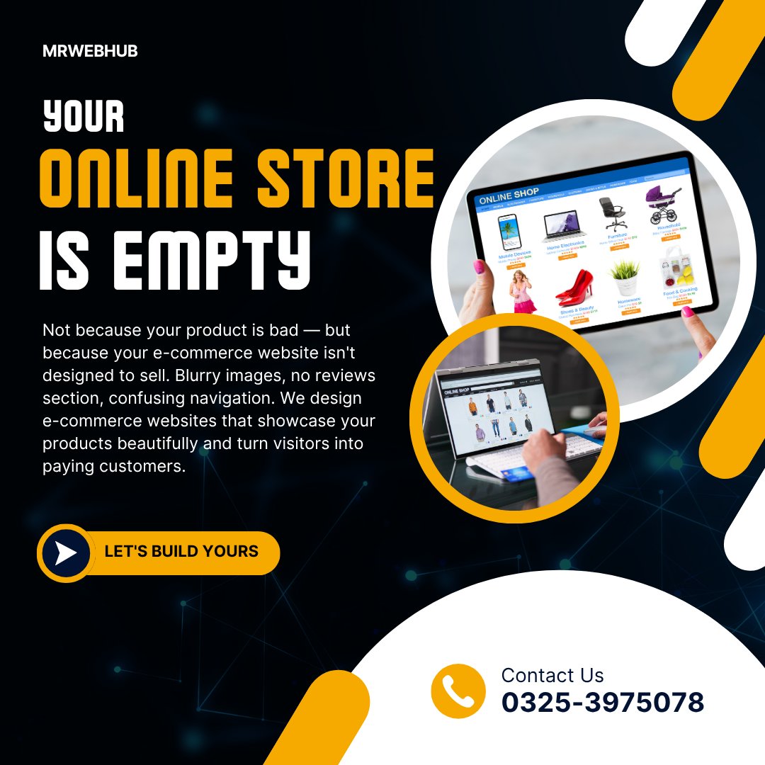MrWebHubDigi's tweet photo. Great products don't sell themselves on a bad website. 🛒❌

Blurry images, confusing navigation, and bad design turn visitors away. Your e-commerce store needs to be designed to sell.

DM us for a Pro E-commerce Website.

#Ecommerce #WebDevelopment #MrWebHub https://t.co/5VGcwuWJy1