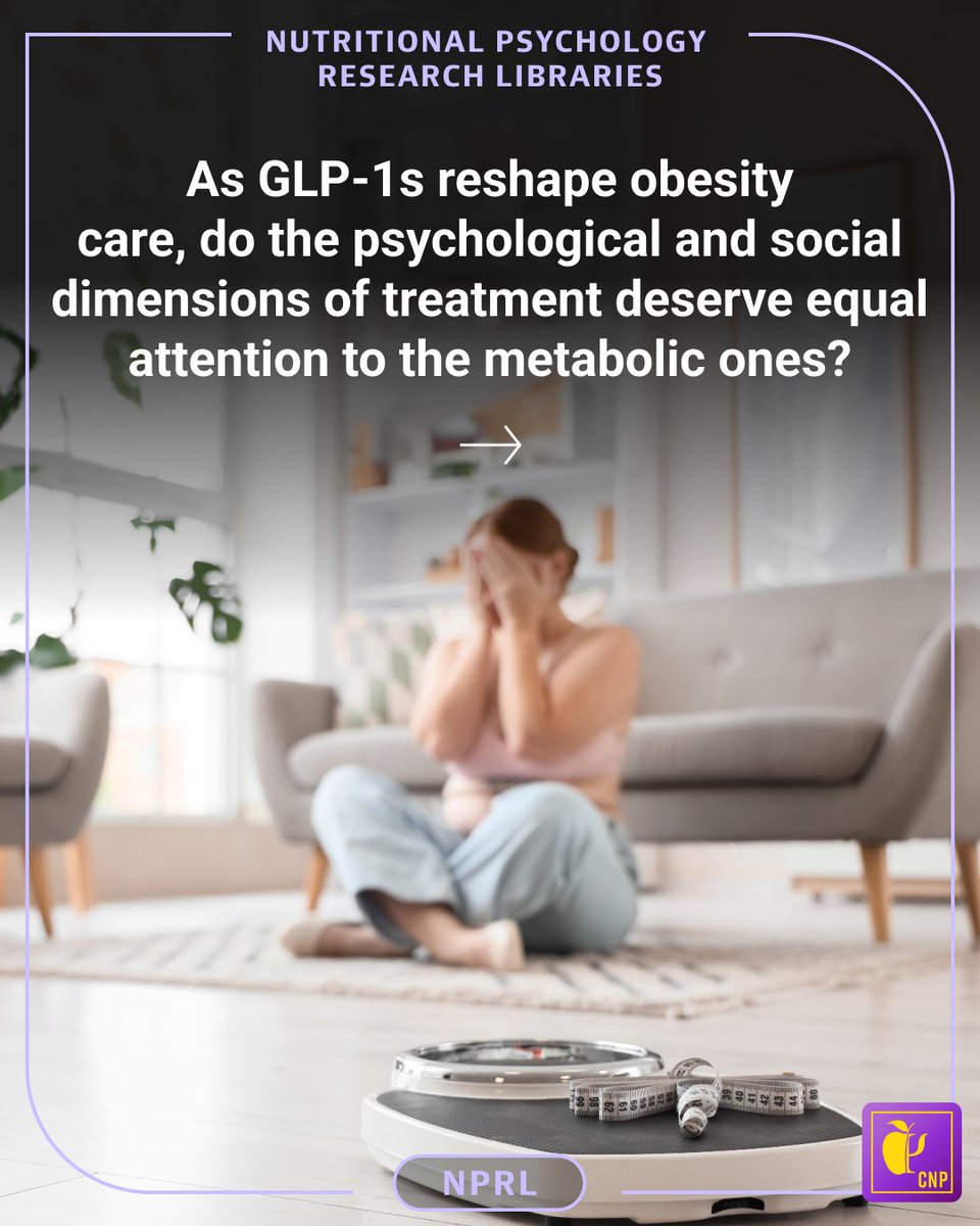 nutripsy's tweet photo. As GLP-1s reshape obesity care, do the psychological and social dimensions of treatment deserve equal attention to the metabolic ones?

Read more in the CNP Research Library https://t.co/nMBsJ5jdif

#GLP1 #WeightStigma #ObesityResearch #MentalHealth #BehavioralHealth #CNP https://t.co/KMtxPbzn0R