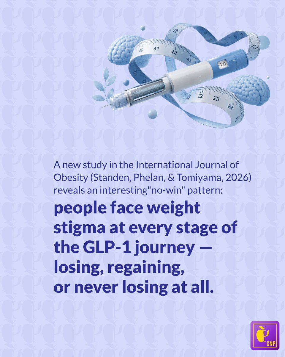 nutripsy's tweet photo. As GLP-1s reshape obesity care, do the psychological and social dimensions of treatment deserve equal attention to the metabolic ones?

Read more in the CNP Research Library https://t.co/nMBsJ5jdif

#GLP1 #WeightStigma #ObesityResearch #MentalHealth #BehavioralHealth #CNP https://t.co/KMtxPbzn0R