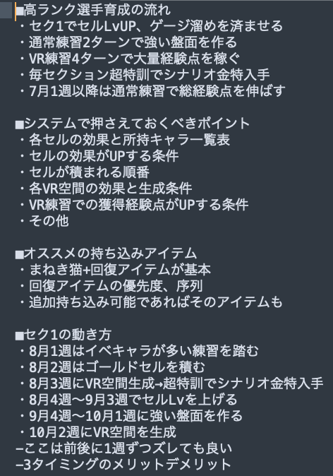 nanase_pw_sub's tweet photo. 立ち回り記事の構成できたけど、完成まで時間かかるので簡易的に構成のテキスト貼っときます https://t.co/a0SLgrW8xv