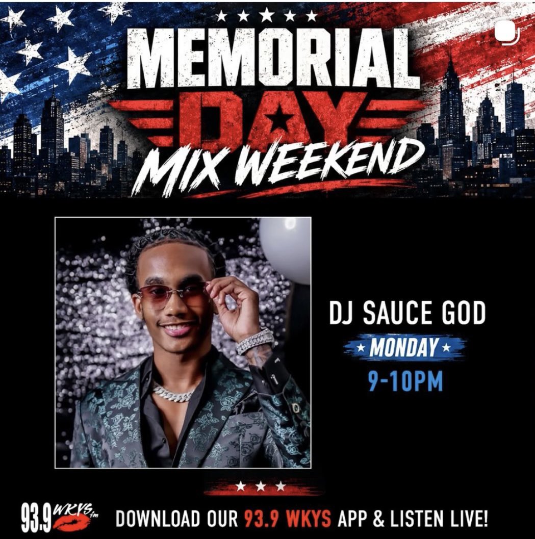DJQUICKSILVA's tweet photo. The Prince @dj_saucegod makes his Debut Tonight on @939wkys mixing from 9-10p 🔥🔥 Let’s go ‼️

#DjSauceGod https://t.co/n3KaqkJIn4