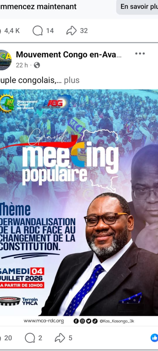 JumulJunior's tweet photo. Événement de l’année...
Le 04 juillet 2026, 
Venez vivre le MOUVEMENT CONGO EN-AVANT A LA PLACE HISTORIQUE YMCA....
@bakadifuilaChri @KasongoKas @OtengaChristian @Itouasaddam1 @LokombeDjanny @MCA_NEWS2 https://t.co/paCZ5VkCLg