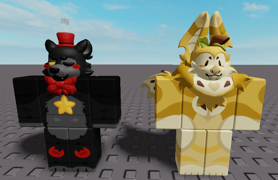 h8rnxt's tweet photo. We've done some recolours of our existing stuff this month! Here are the first two, Lefty and the Golden Apple Bat! Another two will be released tomorrow :]

#roblox #robloxugc https://t.co/lN5Jm3hqBz