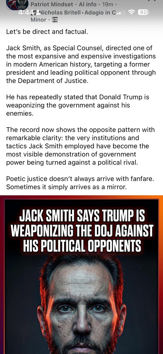 PatrickR530's tweet photo. Fact. Jack Smith, guilty for the exact thing he accused President Trump of doing. https://t.co/bMFu20NhU1