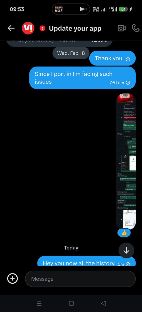 MrAlone322's tweet photo. @ViCustomerCare Akash this is your response and conversation no response from your end https://t.co/Y528aMYGF1