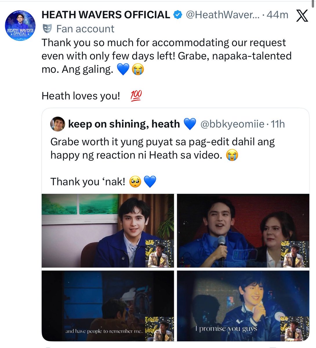 keep on shining, heath 💙 tweet media