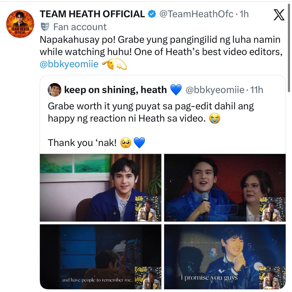 keep on shining, heath 💙 tweet media
