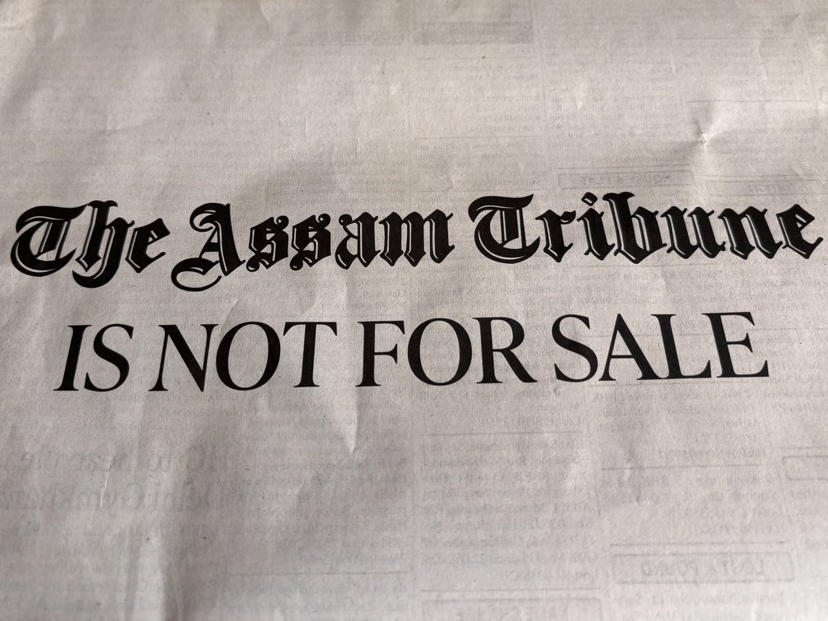tituraj's tweet photo. Loved the way it reads, boy! 

@assamtribuneoff 👍🏼 https://t.co/VRA664cWqu