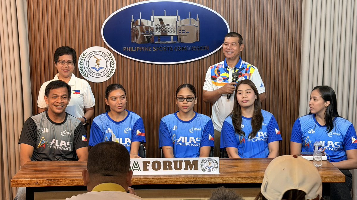 johnmarkdg_'s tweet photo. BAGONG ALAS 🇵🇭🏐

The new-look Alas Pilipinas Women faces the press in today’s Philippine Sportswriters Association (PSA) Forum. 

#AlasPilipinas #PVL2026 #UAAPSeason88 #NCAA101 @spinph https://t.co/fcoqfJysSg