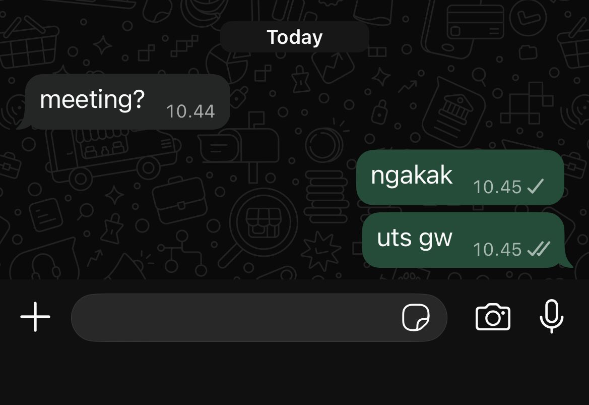kaupiy's tweet photo. karena sehari bisa meeting berkali kali 😭 https://t.co/R6CAdNlZDt