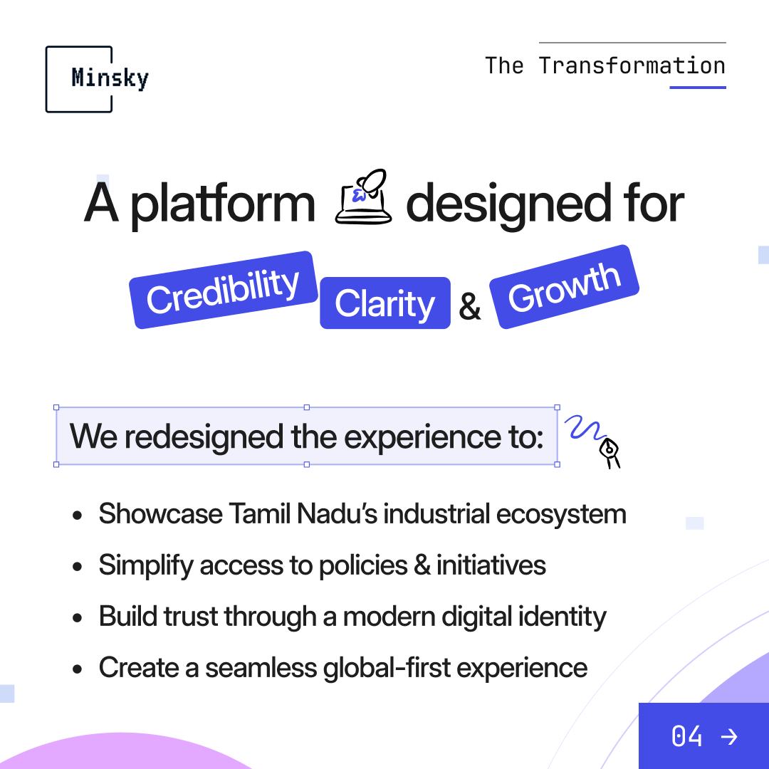 Minsky_in's tweet photo. We crafted a digital experience that:
* Builds trust
* Simplifies access
* Showcases industrial strength
* Creates a global-first identity

Designed by Minsky.

#CaseStudy #DigitalTransformation #MSMEIndia #TamilNadu #ProductDesign #UXDesign #CreativeAgency #Minsky https://t.co/0rvYHK3B89