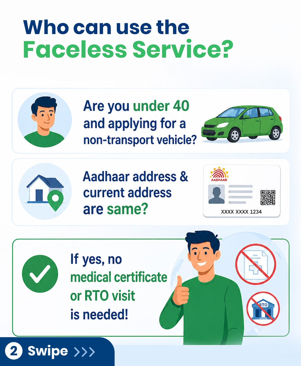 GRSAofficial's tweet photo. (1/2)

Get learning license at home with this complete tutorial guide. 

𝙑𝙞𝙨𝙞𝙩: 𝙋𝙖𝙧𝙞𝙫𝙖𝙝𝙖𝙣.𝙜𝙤𝙫.𝙞𝙣

Share with your family &amp; friends 

#LearningLicense #FollowTheProcess #DigitalServices  #GujaratRoadSafetyAuthority https://t.co/lJIU7OZDEW