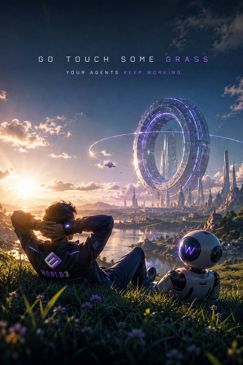 WORLD3_AI's tweet photo. Reminder: go touch some grass 🌱
The beauty of the agent economy — you can step away and nothing stops. RouterLink keeps routing, WAI Credits keep flowing, your agents keep shipping.
Build agents that work so you don't have to.
Then go enjoy the sun ☀️🤖
#WORLD3 #WAI #AIagent #RouterLink