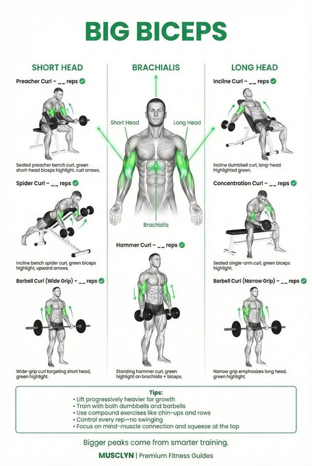 Daily_physique's tweet photo. Big Biceps Workout https://t.co/DRzXyQV5fb