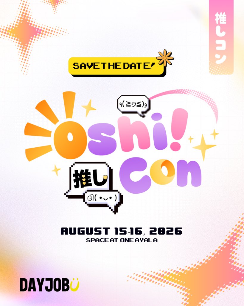 oshiconph's tweet photo. Yes, we’re alive 🥰

New updates this afternoon so stay tuned!!

#OshiCon2026 #Oshi2U https://t.co/NhOcGA7E0W