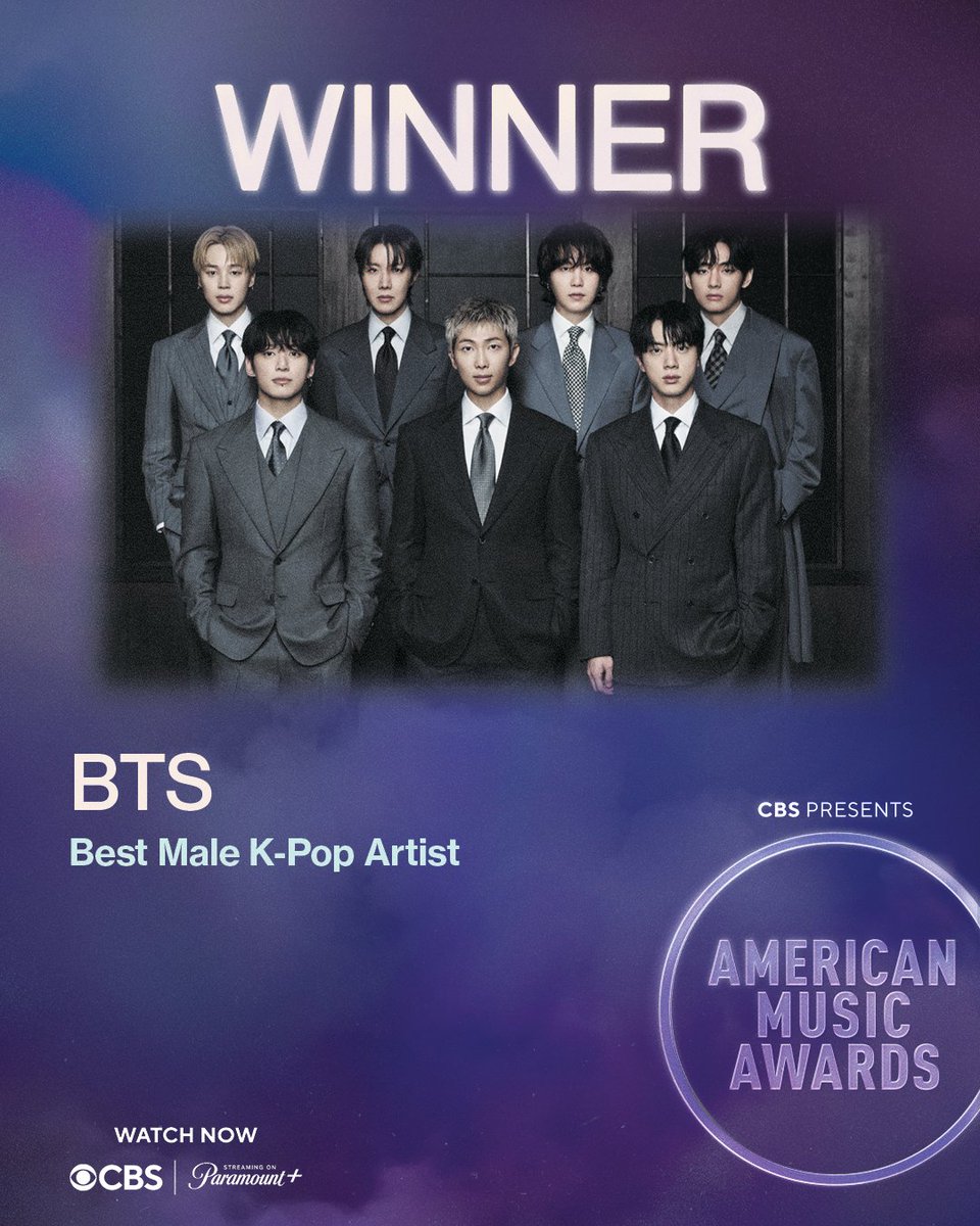 SUGAprojJPN39's tweet photo. [American Music Awards] 2026

 BTS 3冠おめでとうございます🎊
🏆Artist of the Year
🏆Song of the Summer  (SWIM)
🏆Best Male K-Pop Artist 

投票に参加された皆様､おめでとうございます🫶

CONGRATULATIONS BTS
BTS PAVED THE WAY
#BTSonAMAs #BTS #방탄소년단 https://t.co/Z3YPdQDdhe