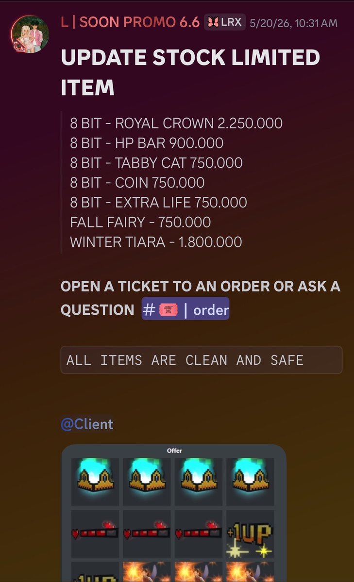 L jual robux n limited item tweet media