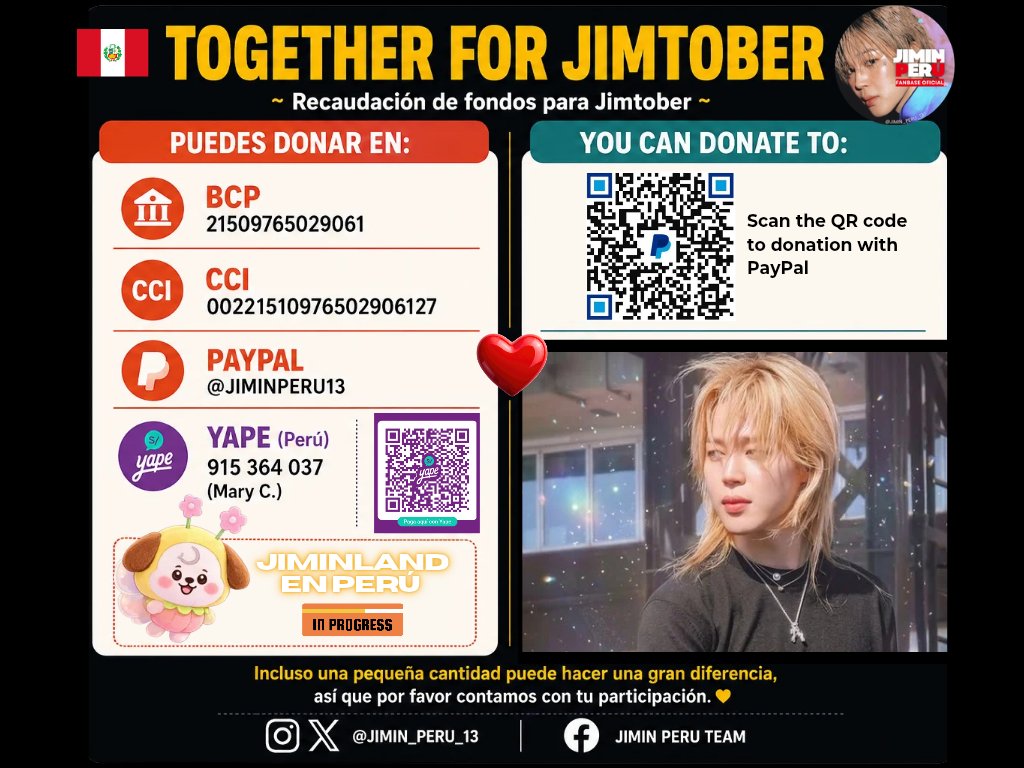 FAN BASE JIMIN PERÚ tweet media