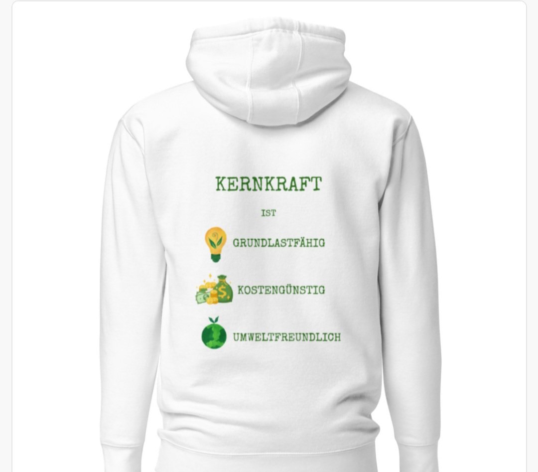 KERNKRAFTHEUTE's tweet photo. @GrueneMission Was soll die Regierung genau tun? Sie hat bereits genug getan. Ich ziehe mir mein Hoodie an und gehe einkaufen. https://t.co/nd0WqSMe6M