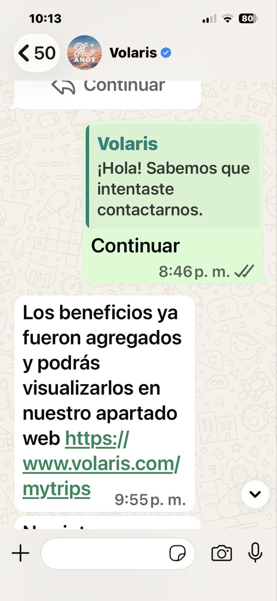 concobs's tweet photo. @viajaVolaris Ahora explíquenme esto…. Es una burla del WhatsApp de Volaris ? https://t.co/9TXmPDrerV