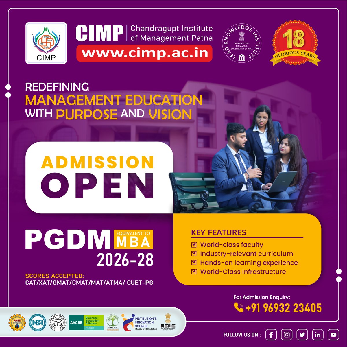Chandragupt Institute of Management Patna (CIMP) tweet media
