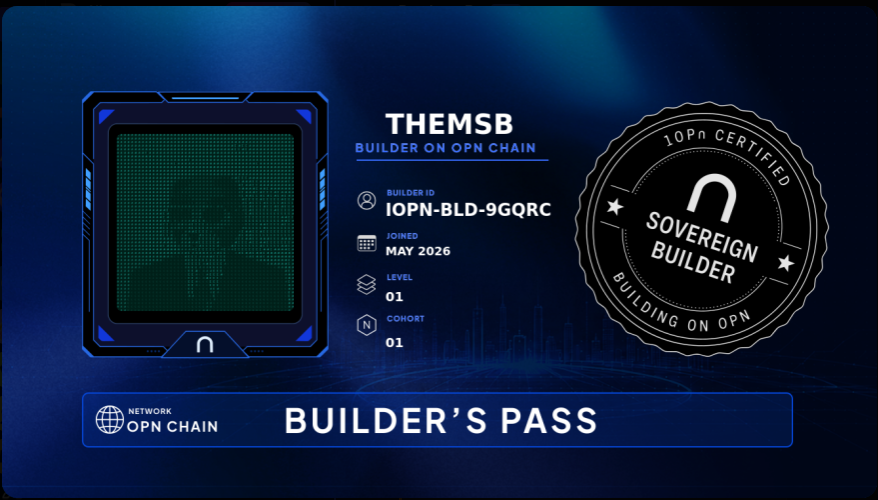 nacknfts's tweet photo. Builder's Pass: claimed ✅
Six seasons. Six verticals. One on-chain record that travels with me forever.
Building on @IOPn_io.
Accelerate ⋂ https://t.co/8lei24W0Wz