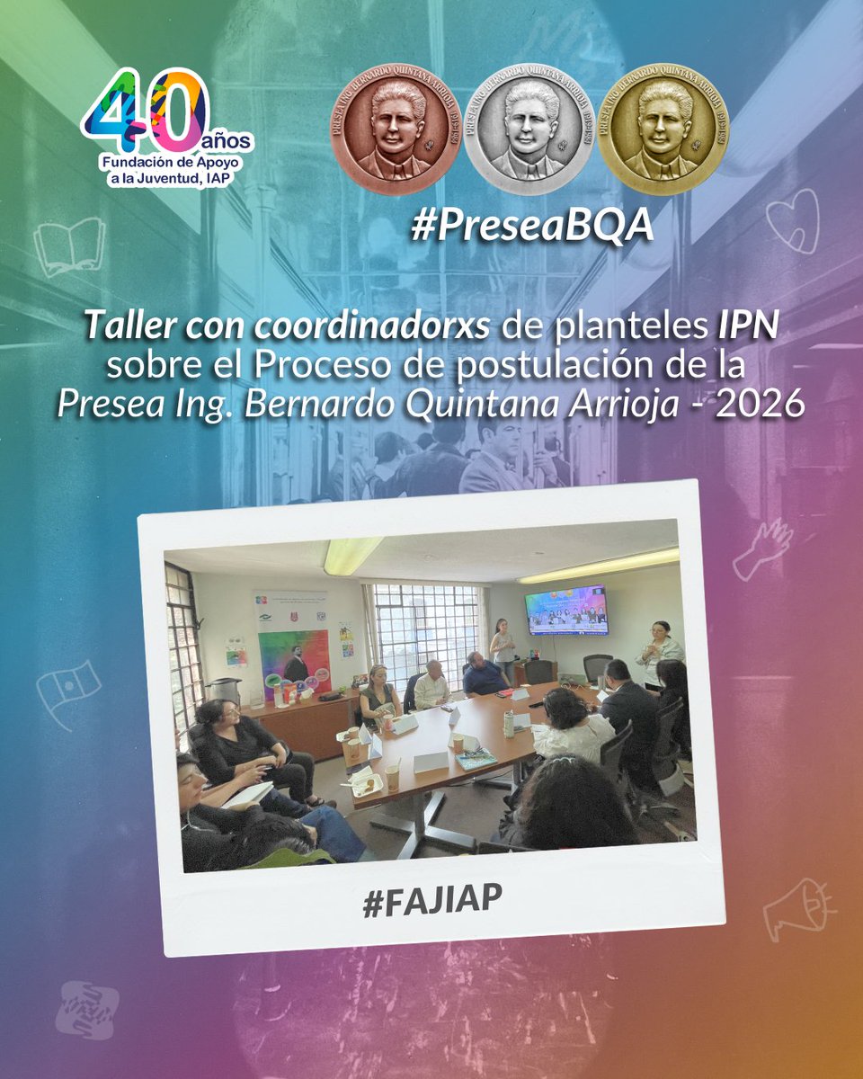 FAJ_IAP's tweet photo. 👉🏼 Así vivimos el Taller con coordinadorxs de planteles del @IPN_MX sobre el Proceso de postulación de la #PreseaBQA - 2026 ✨

💚💙 Agradecemos a todxs por hacerlo posible 🧡💜

Esto aún no termina...

#FAJIAP #YoSoyJoven #JuventudEsFAJ #GraciasALaFAJ #Los40DeLaFAJ @dems_ipn https://t.co/7Kw5kWodEv