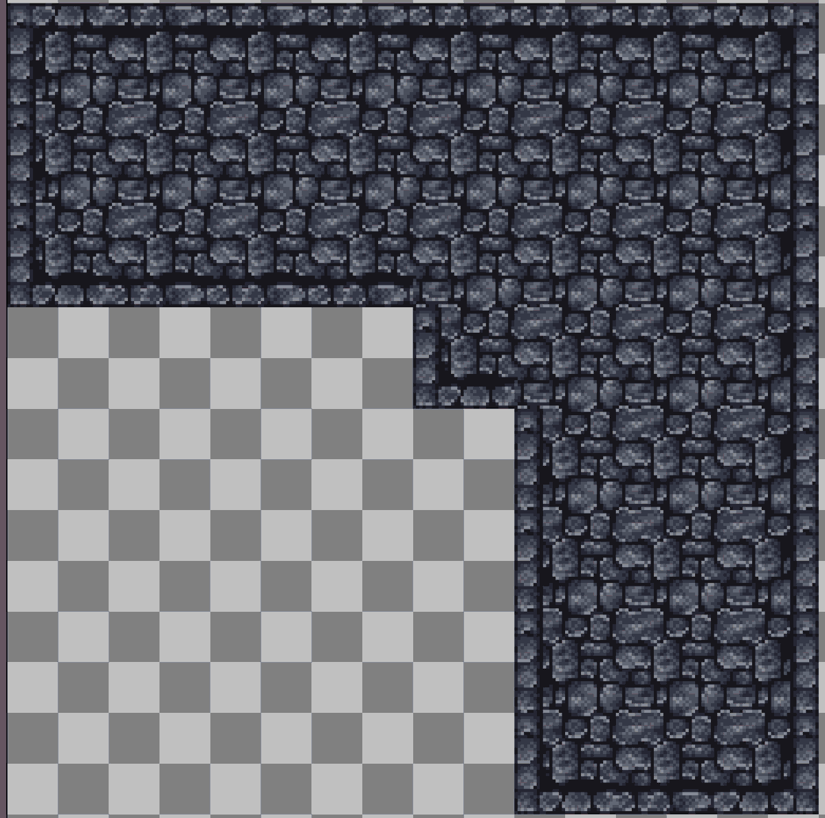 GoblinSpireDev's tweet photo. Cobblestone  pathway for a gothic tileset I am working on.
#PixelArt #GameAssets #Tileset #IndieGameDev #RPGMaker #GodotEngine https://t.co/InMPeYDo11
